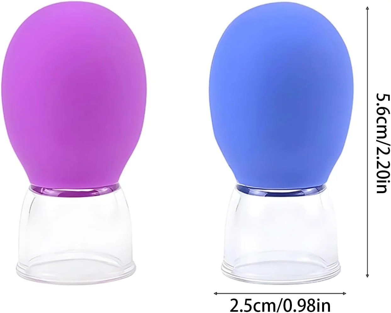 ست حجامت شیشه ای 10 عددی، فنجان های سیلیکونی مکش خلاء برای پوست صورت، پشت، بازو، شانه، عضلات برای ماساژ و رفع خستگی