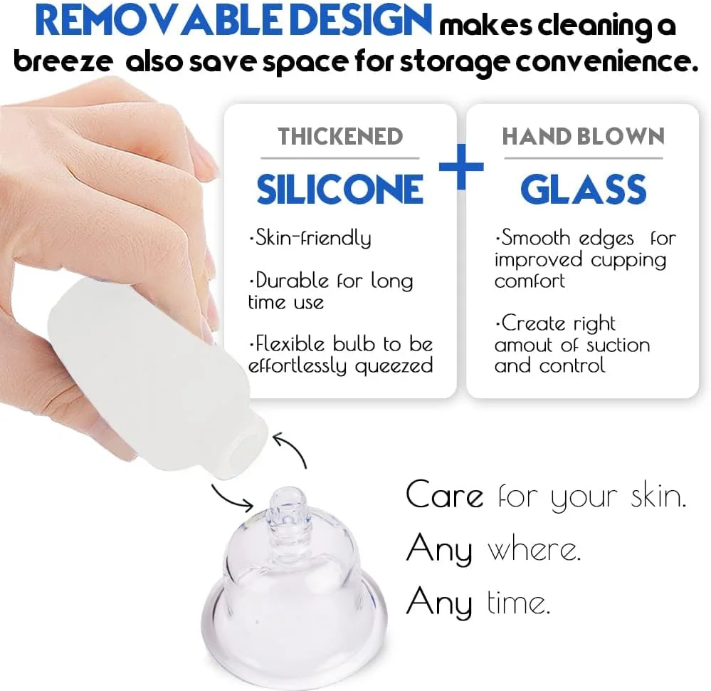 ست ۴ عددی لیوان حجامت صورت Vinban | مکش خلاء سیلیکونی | ماساژ درمانی حجامت | کیت ضد سلولیت، ضد چروک و جوانسازی فوری پوست | برای چشم، صورت و بدن (سفید) ست ۴ عددی لیوان حجامت صورت Vinban | مکش خلاء سیلیکونی | ماساژ درمانی حجامت | کیت ضد سلولیت، ضد چروک و جوانسازی فوری پوست | برای چشم، صورت و بدن (سفید)