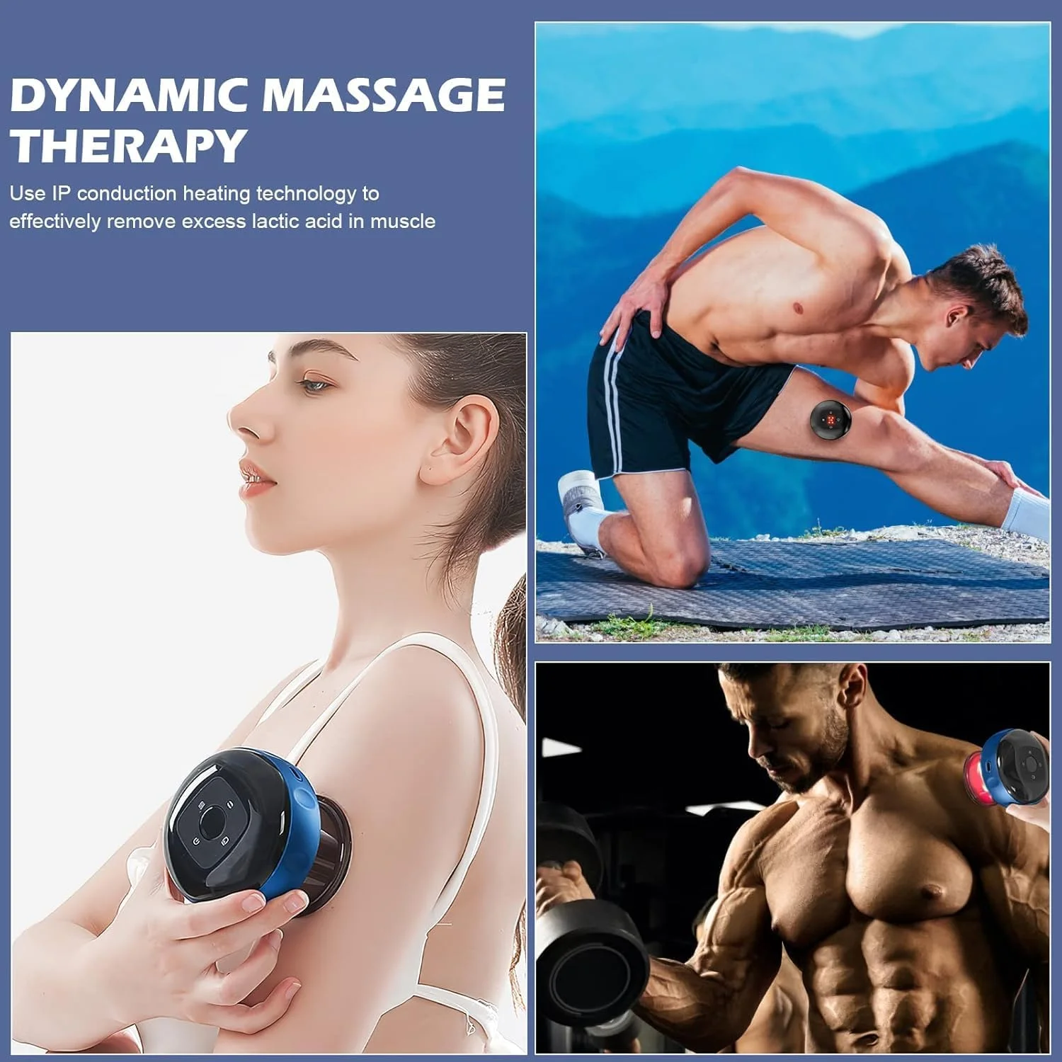 دستگاه ماساژور حجامت برقی VersaMarts - ماساژور خلاء نور قرمز هوشمند با 12 حالت قابل تنظیم، حالت های گوا شا و مکش، دستگاه حجامت قابل شارژ برای تسکین کمر، گردن و عضلات (آبی) دستگاه ماساژور حجامت برقی VersaMarts - ماساژور خلاء نور قرمز هوشمند با 12 حالت قابل تنظیم، حالت های گوا شا و مکش، دستگاه حجامت قابل شارژ برای تسکین کمر، گردن و عضلات (آبی)