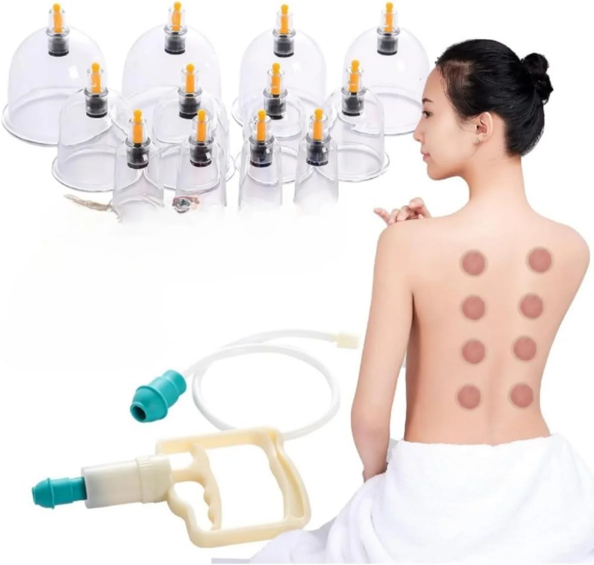 مجموعه حجامت خلاء – فنجان های درمانی – 12 فنجان، مکش چند سایز، ماساژ بافت عمیق، افزایش جریان خون و ریکاوری، ایده آل برای شانه، کمر و تسکین عضلات مجموعه حجامت خلاء – فنجان های درمانی – 12 فنجان، مکش چند سایز، ماساژ بافت عمیق، افزایش جریان خون و ریکاوری، ایده آل برای شانه، کمر و تسکین عضلات