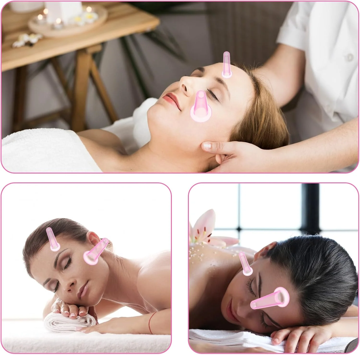 مجموعه ۴ عددی کاپ صورت، کاپ های پلاستیکی برای ماساژ صورت و چشم، ابزار ماساژ ضد سلولیت برای تناسب اندام صورت و مراقبت از پوست (۲ کوچک + ۲ بزرگ) (شفاف) مجموعه ۴ عددی کاپ صورت، کاپ های پلاستیکی برای ماساژ صورت و چشم، ابزار ماساژ ضد سلولیت برای تناسب اندام صورت و مراقبت از پوست (۲ کوچک + ۲ بزرگ) (شفاف)