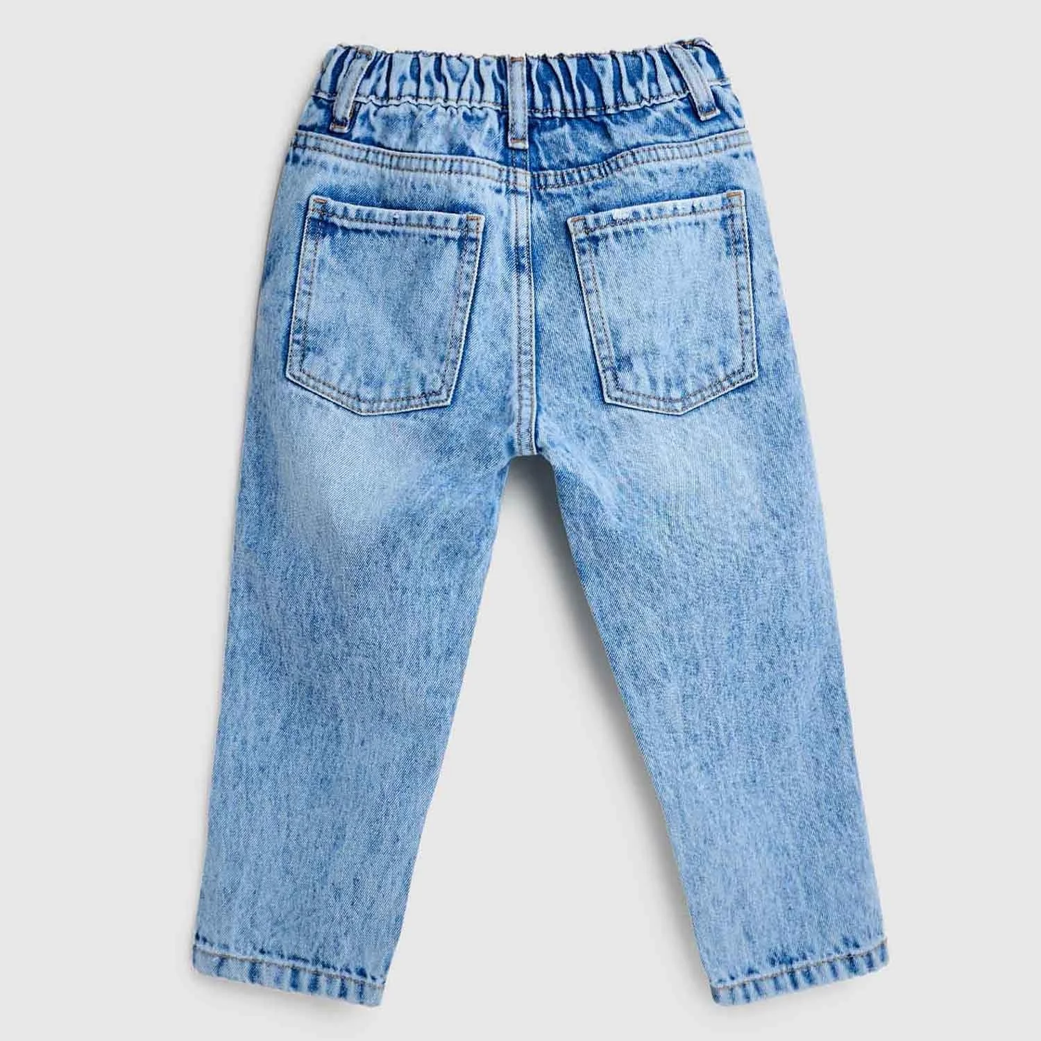 شلوار جین پسرانه آر اند بی مدل 325-1369KB008-1 با فیت اسلیم و دکمه