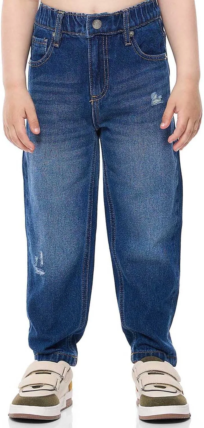 شلوار جین راسته پسرانه آر اند بی مدل 325-1369KB108-1 با بست دکمه ای