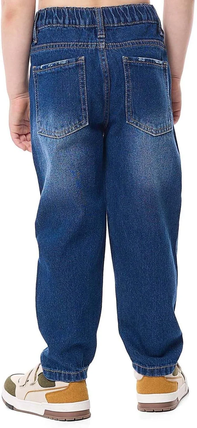 شلوار جین راسته پسرانه آر اند بی مدل 325-1369KB108-1 با بست دکمه ای