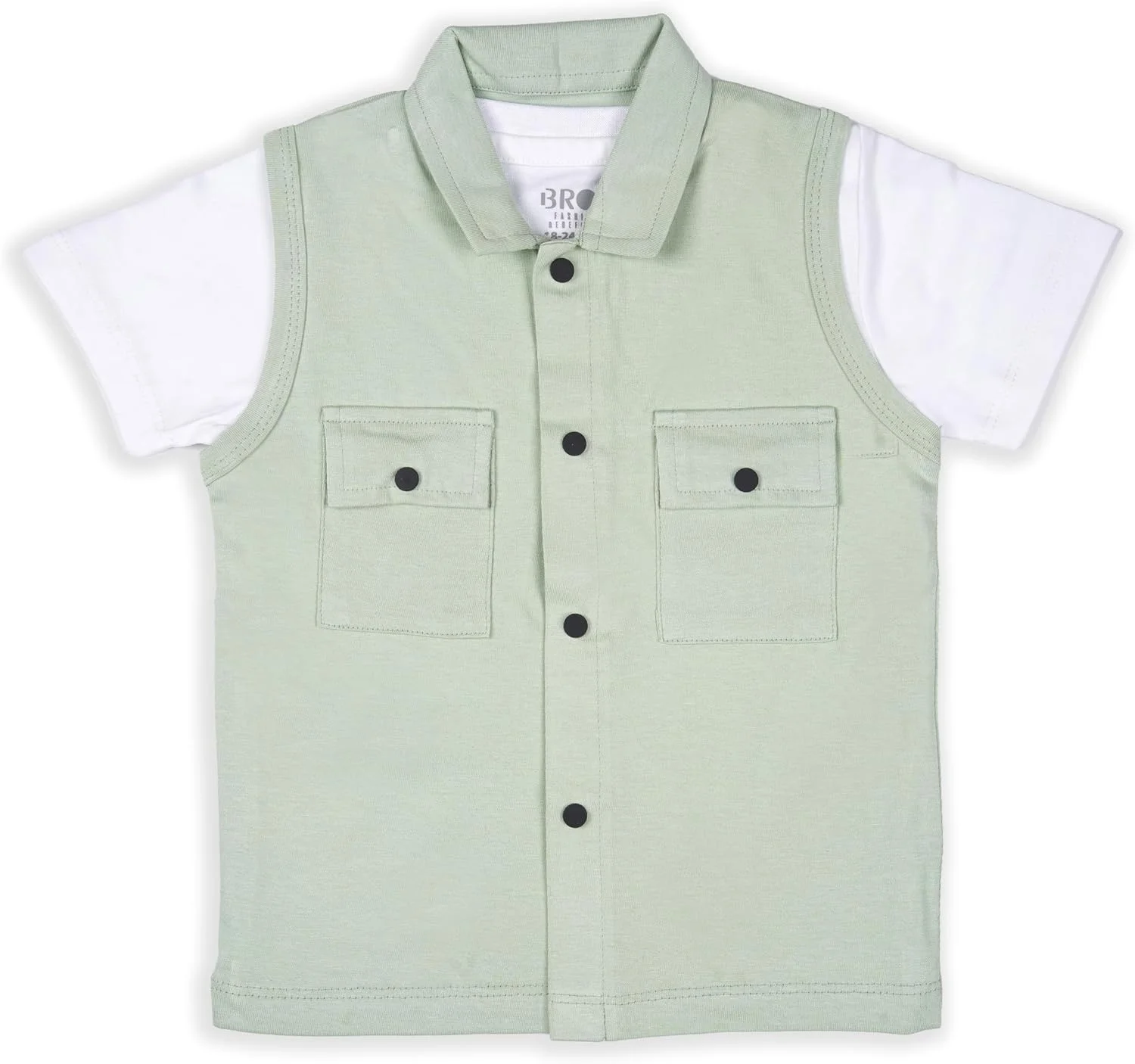 ست تی‌شرت و شلوارک نخی پسرانه 3BROS، لباس کودک/ست لباس پسرانه (مهمانی/جشن)