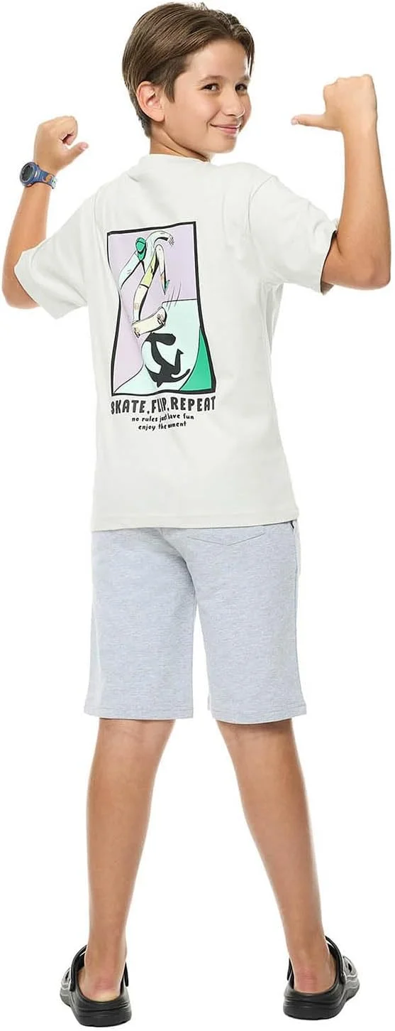 تی شرت طرح دار پسرانه آر اند بی مدل 325-1225TB162-1 با یقه گرد و آستین کوتاه