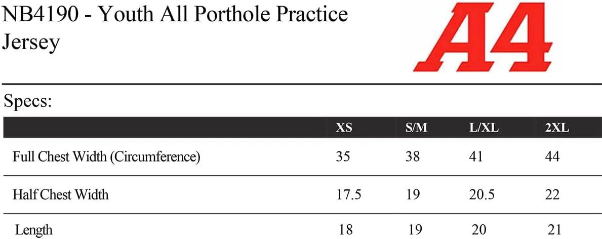 پیراهن تمرینی یقه هفت توری A4 مناسب جوانان، آبی سلطنتی، سایز XX-بزرگ