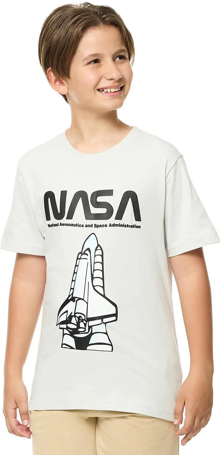 تی‌شرت پسرانه R&B مدل 325-1163TB453-1 با طرح ناسا، یقه گرد و آستین کوتاه