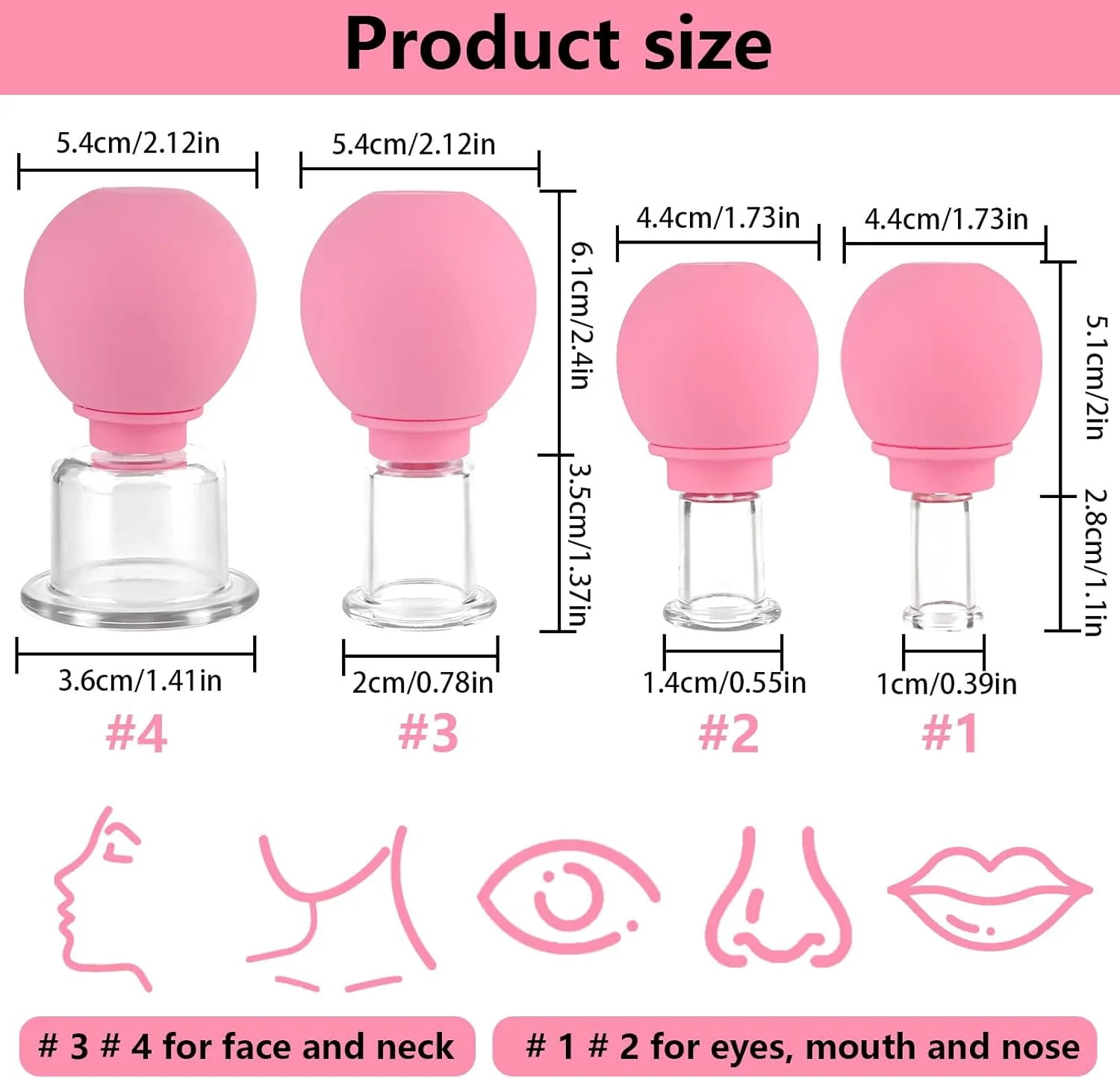 مجموعه ۴ عددی لیوان حجامت با توپ مکش سیلیکونی YYTECH، ماساژ خلاء صورت، سم زدایی، ضد تنش، چین و چروک و سلولیت، برای هر ناحیه از بدن مجموعه ۴ عددی لیوان حجامت با توپ مکش سیلیکونی YYTECH، ماساژ خلاء صورت، سم زدایی، ضد تنش، چین و چروک و سلولیت، برای هر ناحیه از بدن