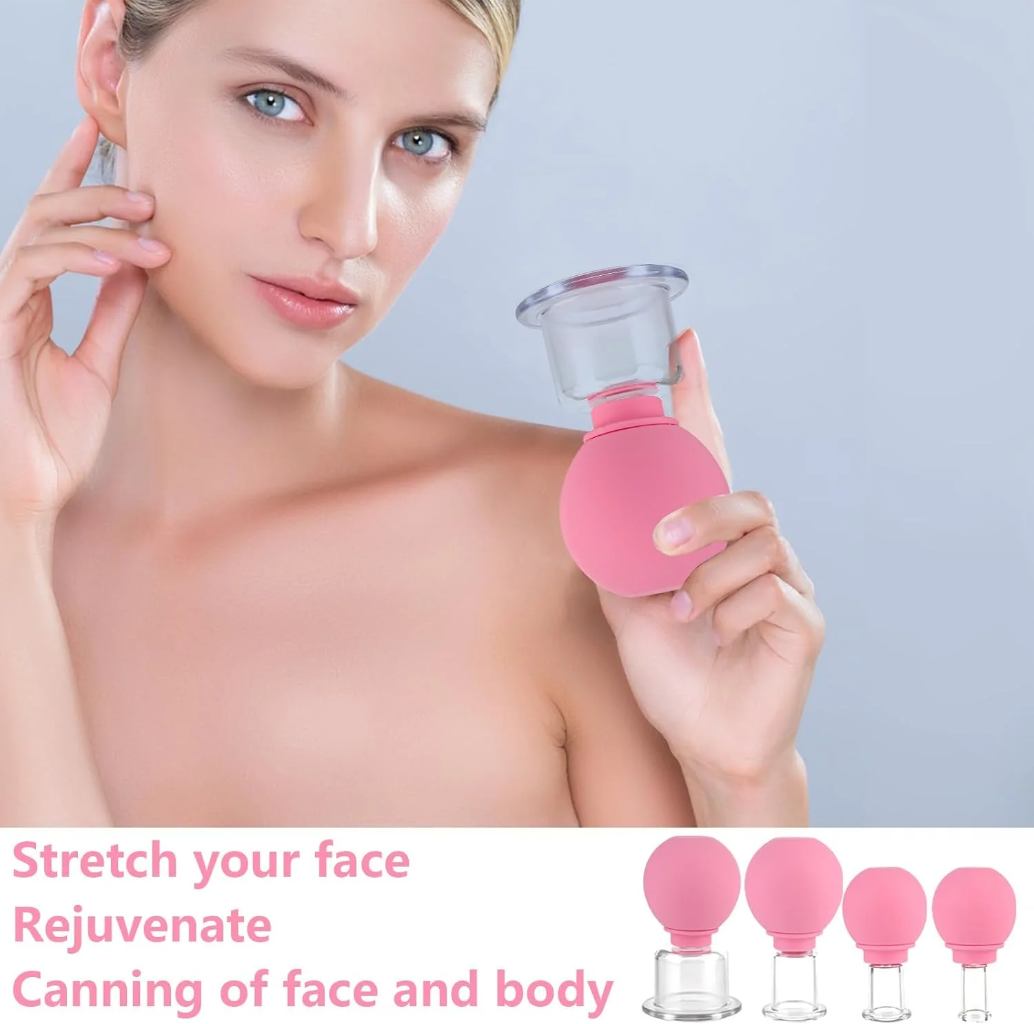 مجموعه ۴ عددی لیوان حجامت با توپ مکش سیلیکونی YYTECH، ماساژ خلاء صورت، سم زدایی، ضد تنش، چین و چروک و سلولیت، برای هر ناحیه از بدن مجموعه ۴ عددی لیوان حجامت با توپ مکش سیلیکونی YYTECH، ماساژ خلاء صورت، سم زدایی، ضد تنش، چین و چروک و سلولیت، برای هر ناحیه از بدن