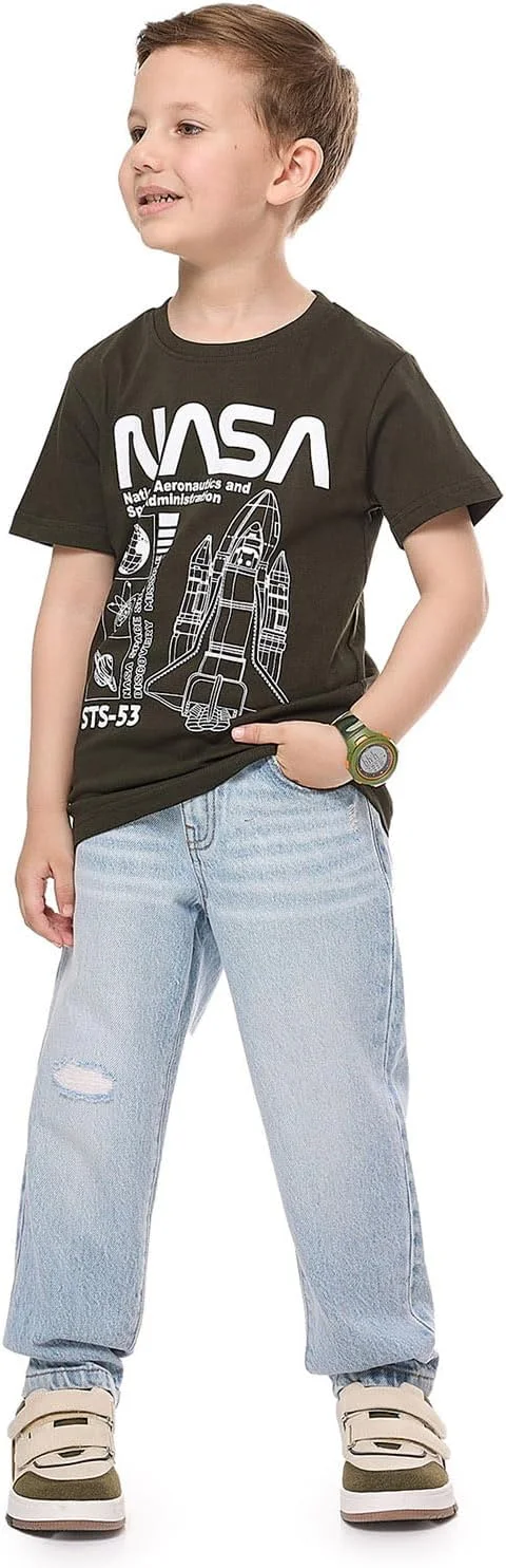 شلوار جین راسته پسرانه آر اند بی مدل 325-1111KB019-1 با دکمه