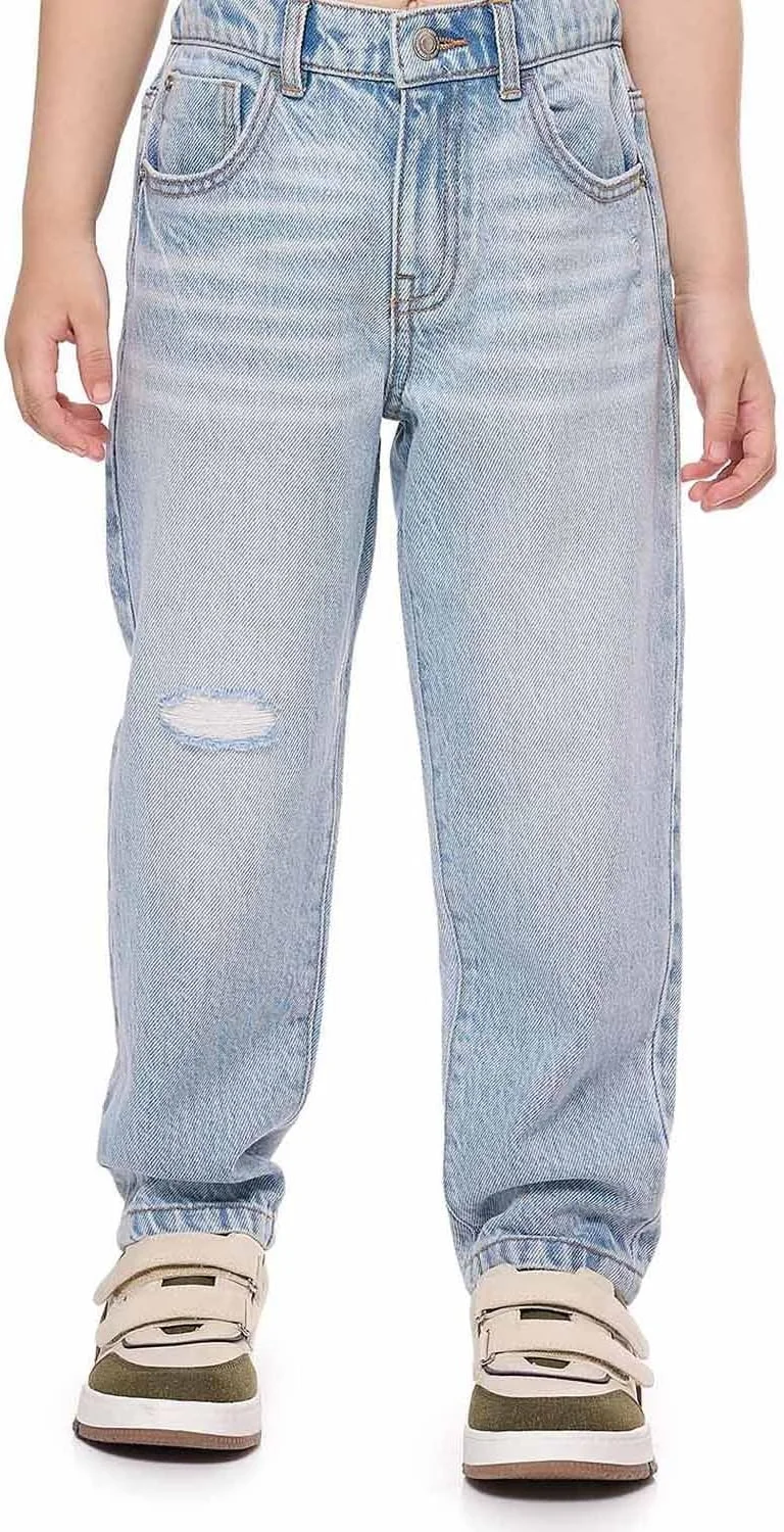 شلوار جین راسته پسرانه آر اند بی مدل 325-1111KB019-1 با دکمه