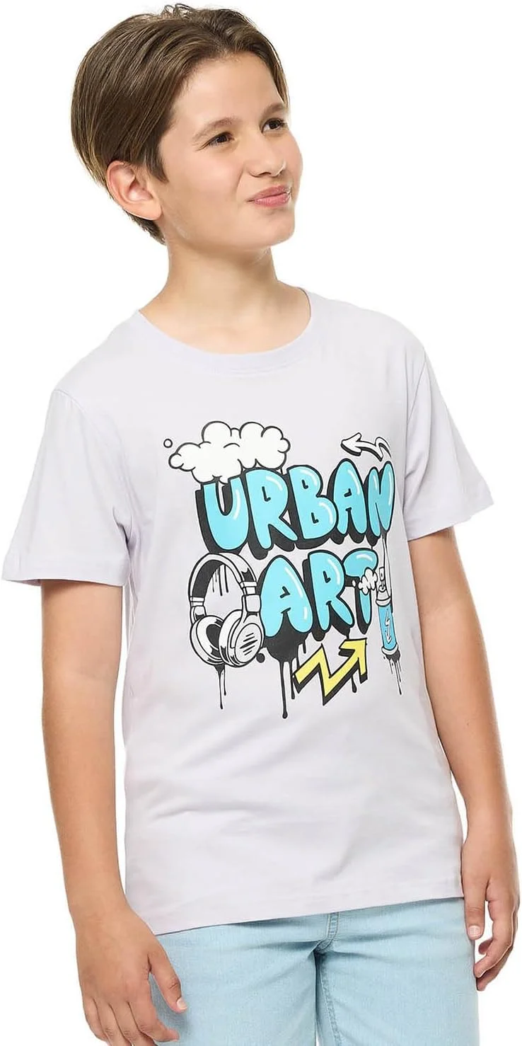 تی‌شرت طرح‌دار پسرانه آر اند بی مدل 325-1088TB159-1 با یقه گرد و آستین کوتاه