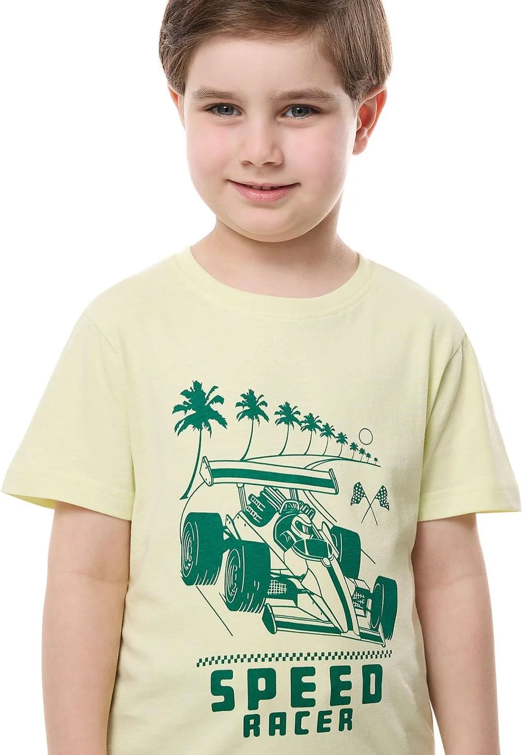 تی‌شرت طرح‌دار پسرانه آر اند بی مدل 325-0973KB185-1 با یقه گرد و آستین کوتاه