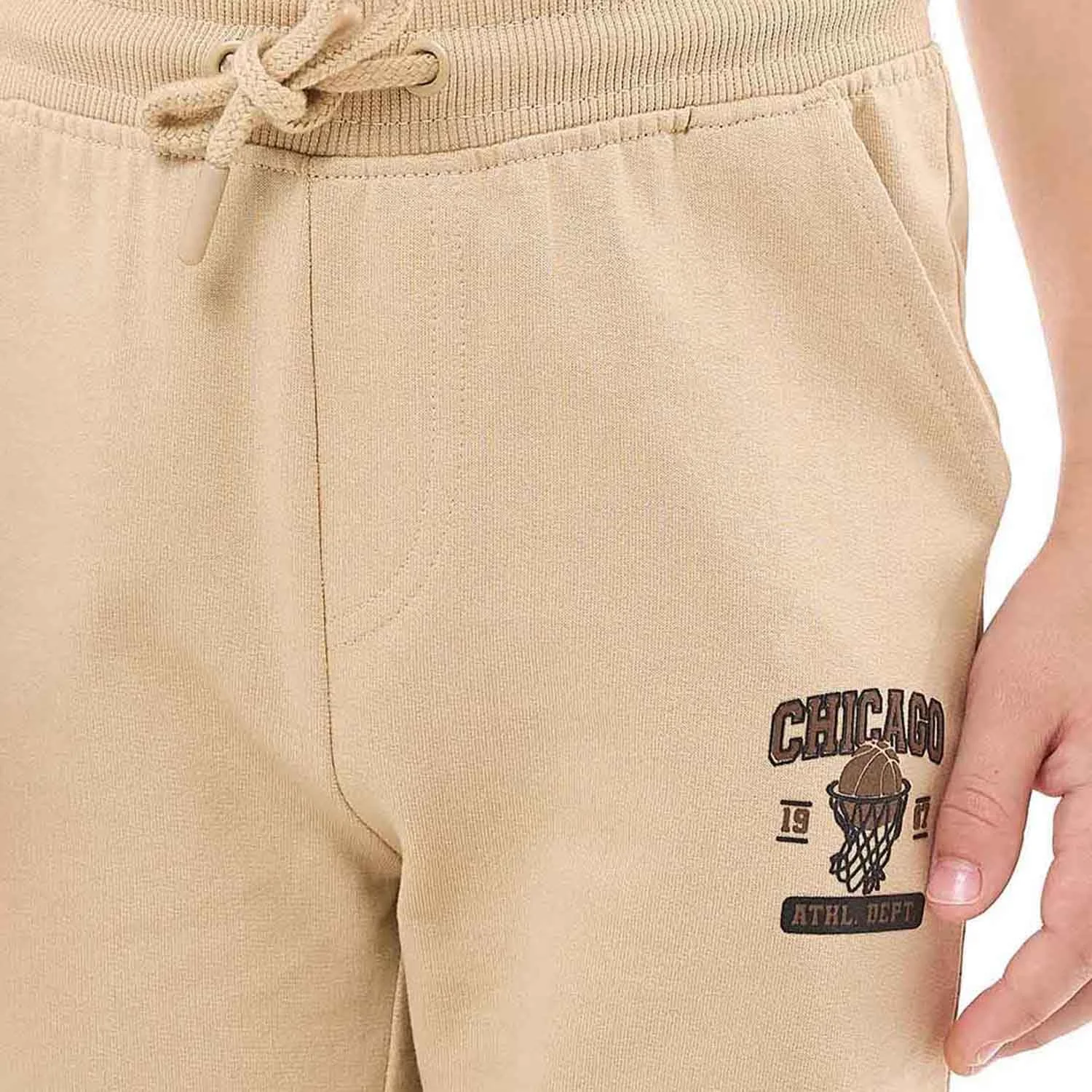 شلوار جاگر طرح‌دار پسرانه آر اند بی مدل 325-0927KB122-8 با کمر بند دار