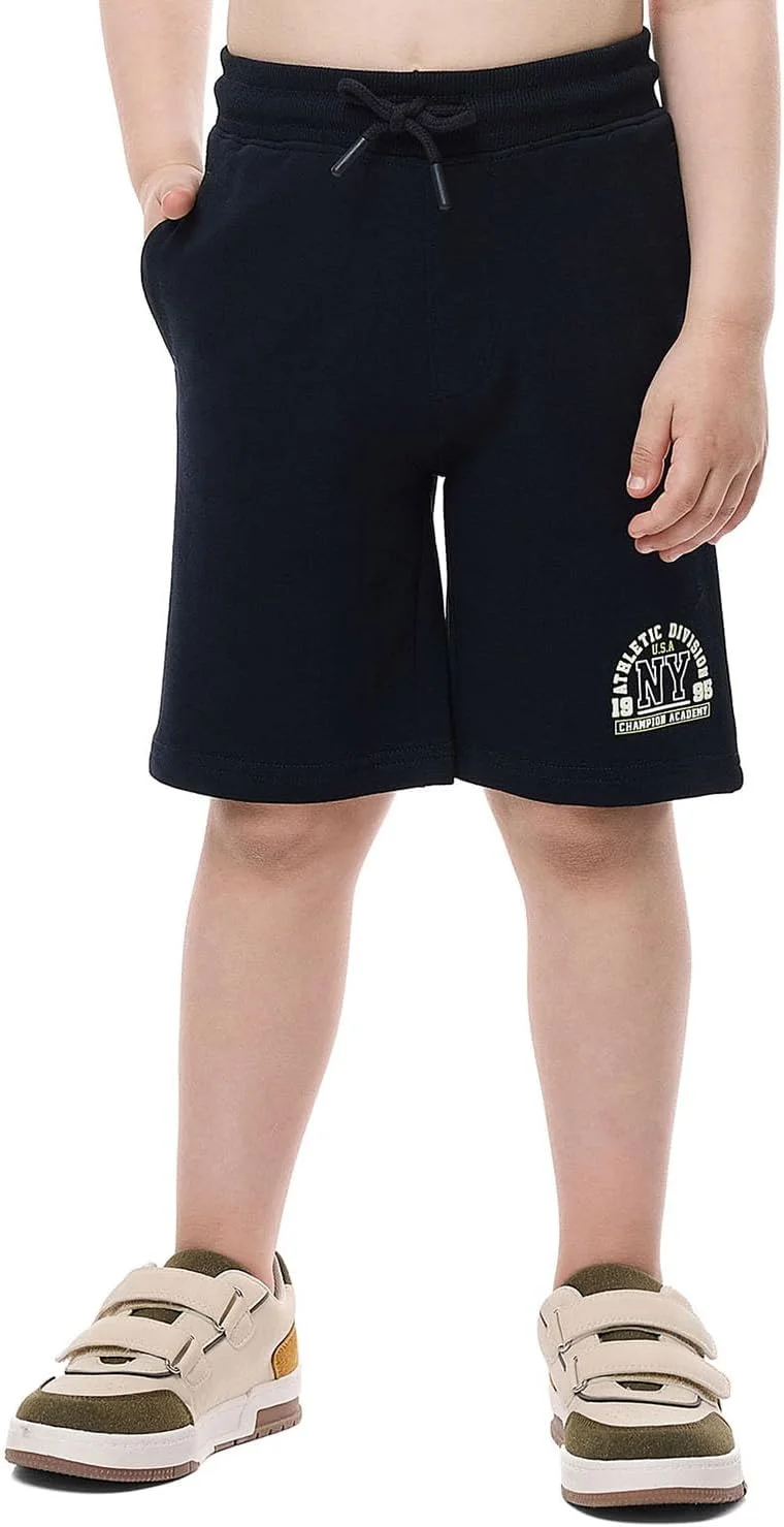 شورت پسرانه طرح دار با بند قابل تنظیم