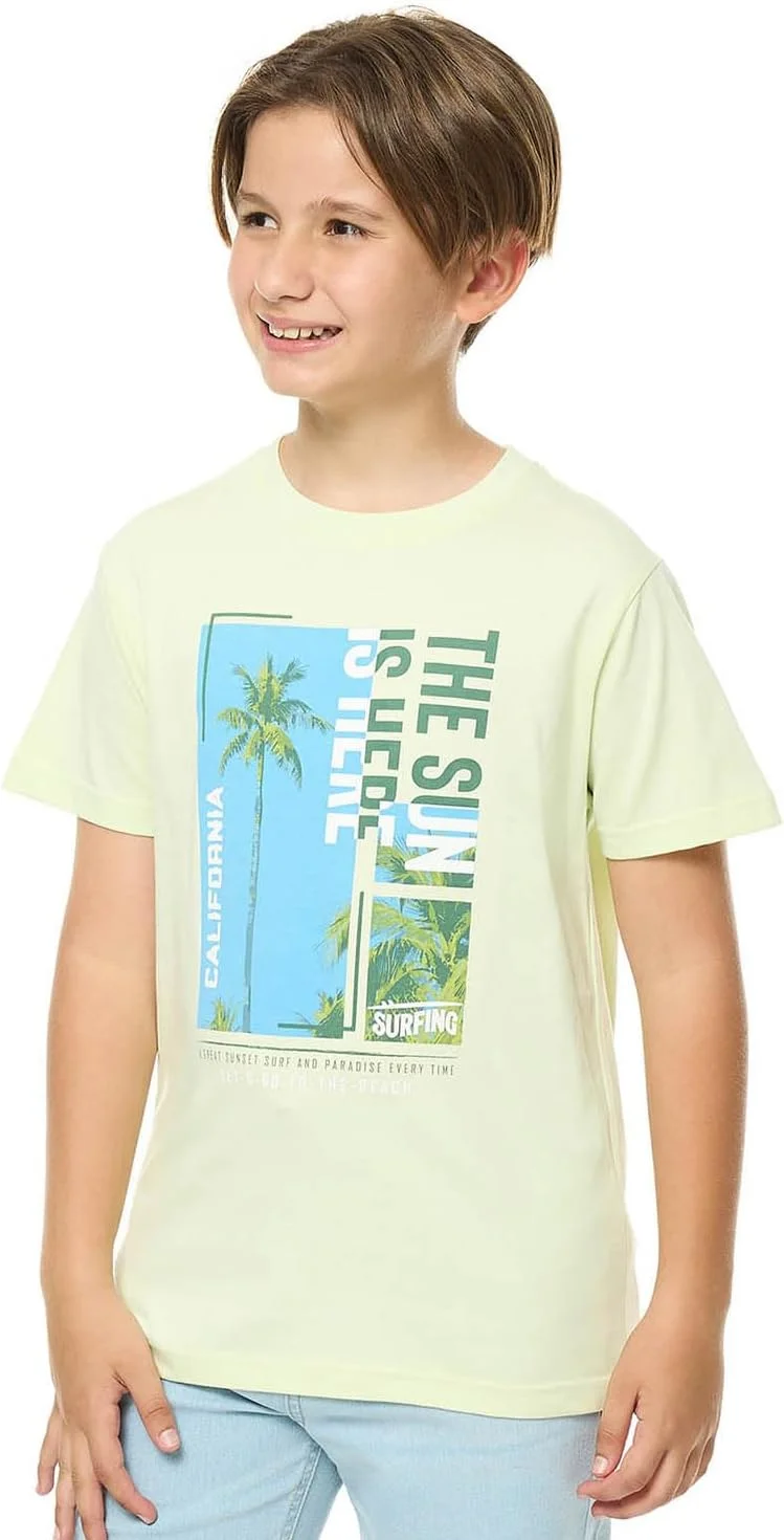 تی‌شرت طرح‌دار پسرانه آر اند بی مدل 325-0777TB100-1 با یقه گرد و آستین کوتاه