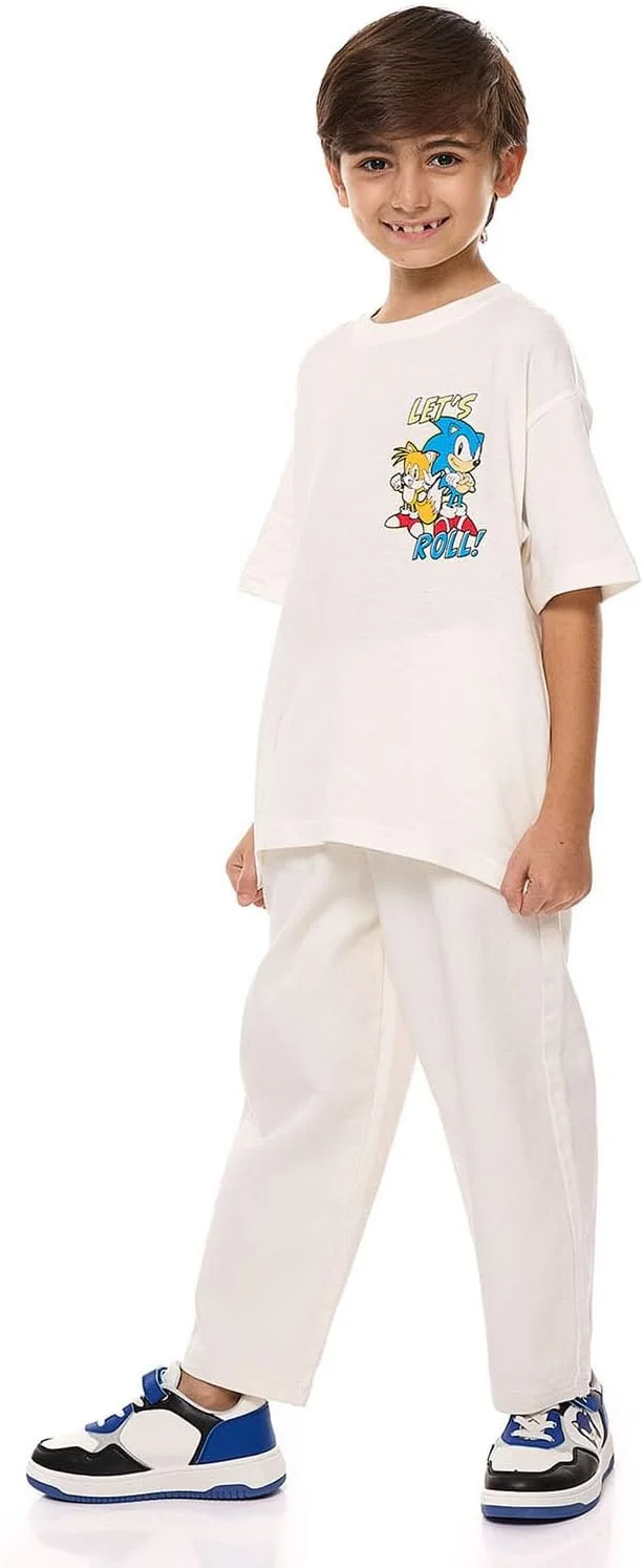 تیشرت طرحدار پسرانه آر اند بی مدل Sonic با یقه گرد و آستین کوتاه تیشرت طرحدار پسرانه آر اند بی مدل Sonic با یقه گرد و آستین کوتاه