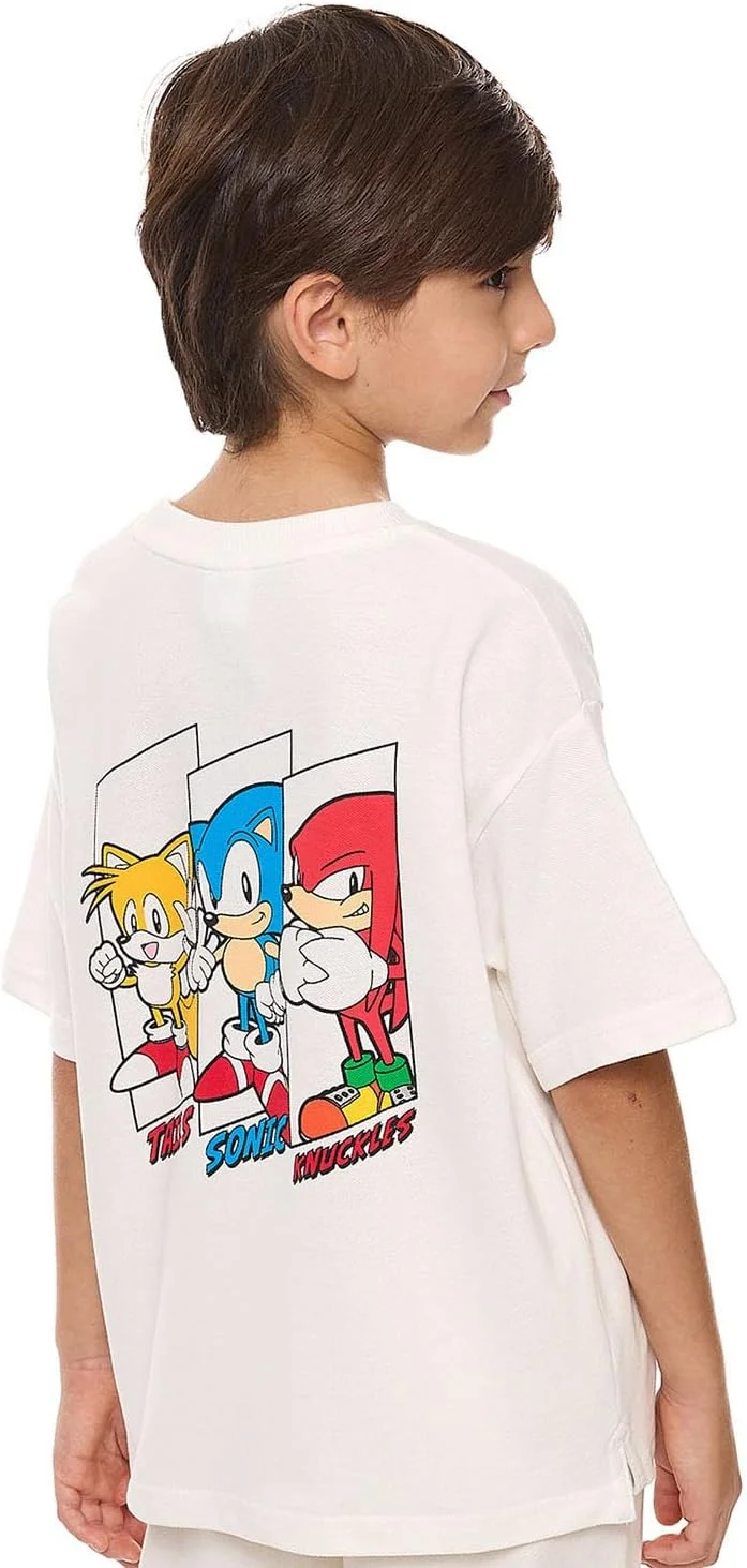 تیشرت طرحدار پسرانه آر اند بی مدل Sonic با یقه گرد و آستین کوتاه تیشرت طرحدار پسرانه آر اند بی مدل Sonic با یقه گرد و آستین کوتاه