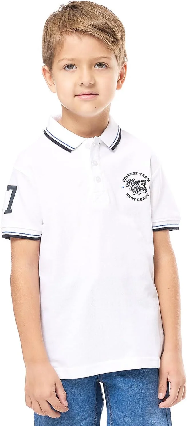 تی شرت پولو پسرانه طرح دار آستین کوتاه