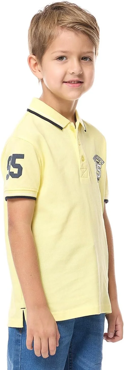 تی شرت پولو پسرانه آر اند بی مدل 325-0145KB120-6 طرح دار آستین کوتاه تی شرت پولو پسرانه آر اند بی مدل 325-0145KB120-6 طرح دار آستین کوتاه