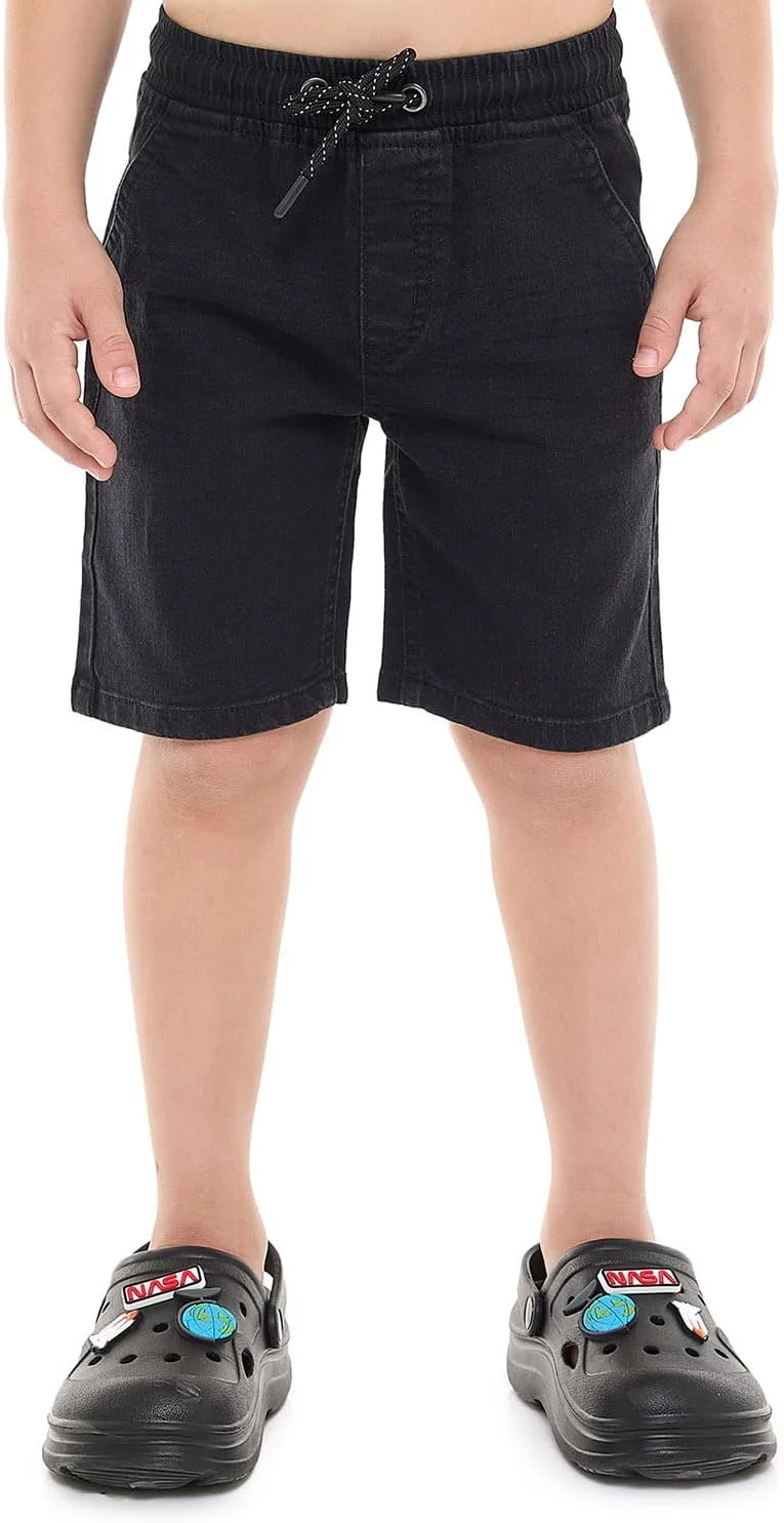 شلوارک جین پسرانه مدل 325-0233KB126-4 با کمر بند دار شلوارک جین پسرانه مدل 325-0233KB126-4 با کمر بند دار