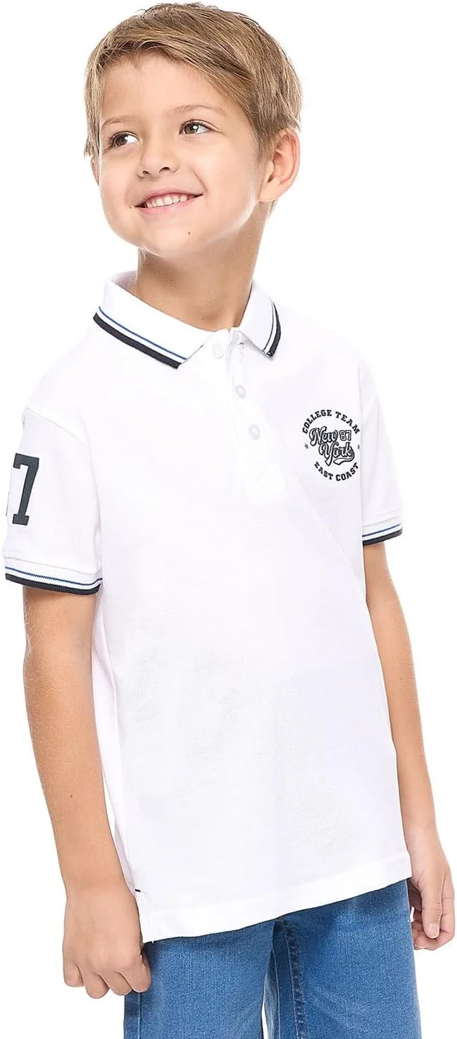 تی شرت پولو پسرانه طرح دار آستین کوتاه تی شرت پولو پسرانه طرح دار آستین کوتاه