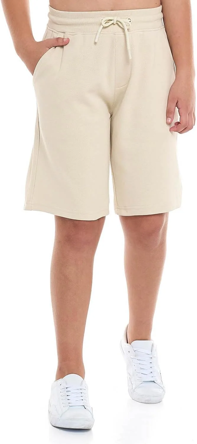 شلوارک بافت دار پسرانه آر اند بی مدل 325-0145Tb653-2 با بند تنظیم کمر