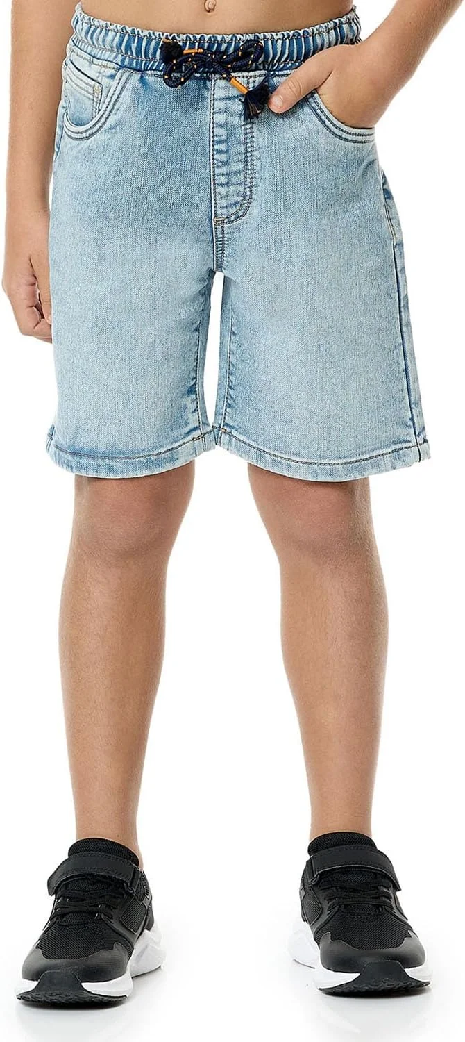 شلوارک جین پسرانه آر اند بی مدل 125-1369Kb134-1 با کمر بند دار شلوارک جین پسرانه آر اند بی مدل 125-1369Kb134-1 با کمر بند دار