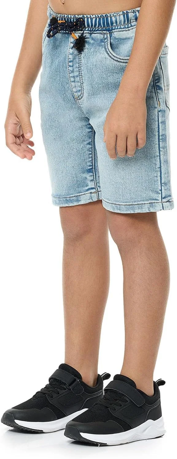 شلوارک جین پسرانه آر اند بی مدل 125-1369Kb134-1 با کمر بند دار شلوارک جین پسرانه آر اند بی مدل 125-1369Kb134-1 با کمر بند دار