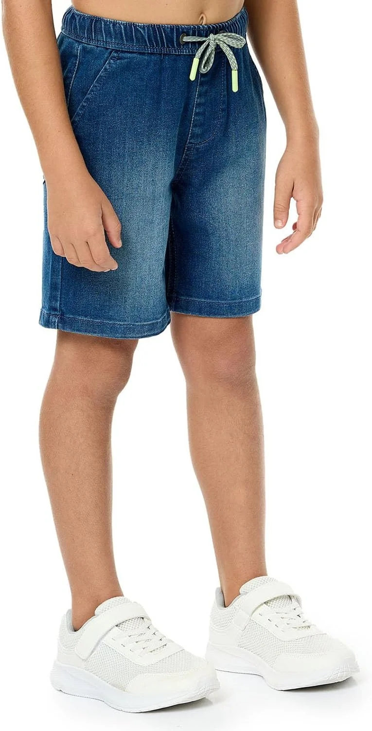 شلوارک جین پسرانه آر اند بی مدل 125-1369Kb204-2 با کمر بند دار شلوارک جین پسرانه آر اند بی مدل 125-1369Kb204-2 با کمر بند دار