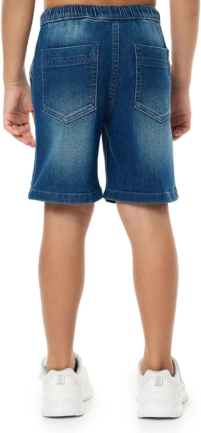 شلوارک جین پسرانه آر اند بی مدل 125-1369Kb204-2 با کمر بند دار شلوارک جین پسرانه آر اند بی مدل 125-1369Kb204-2 با کمر بند دار