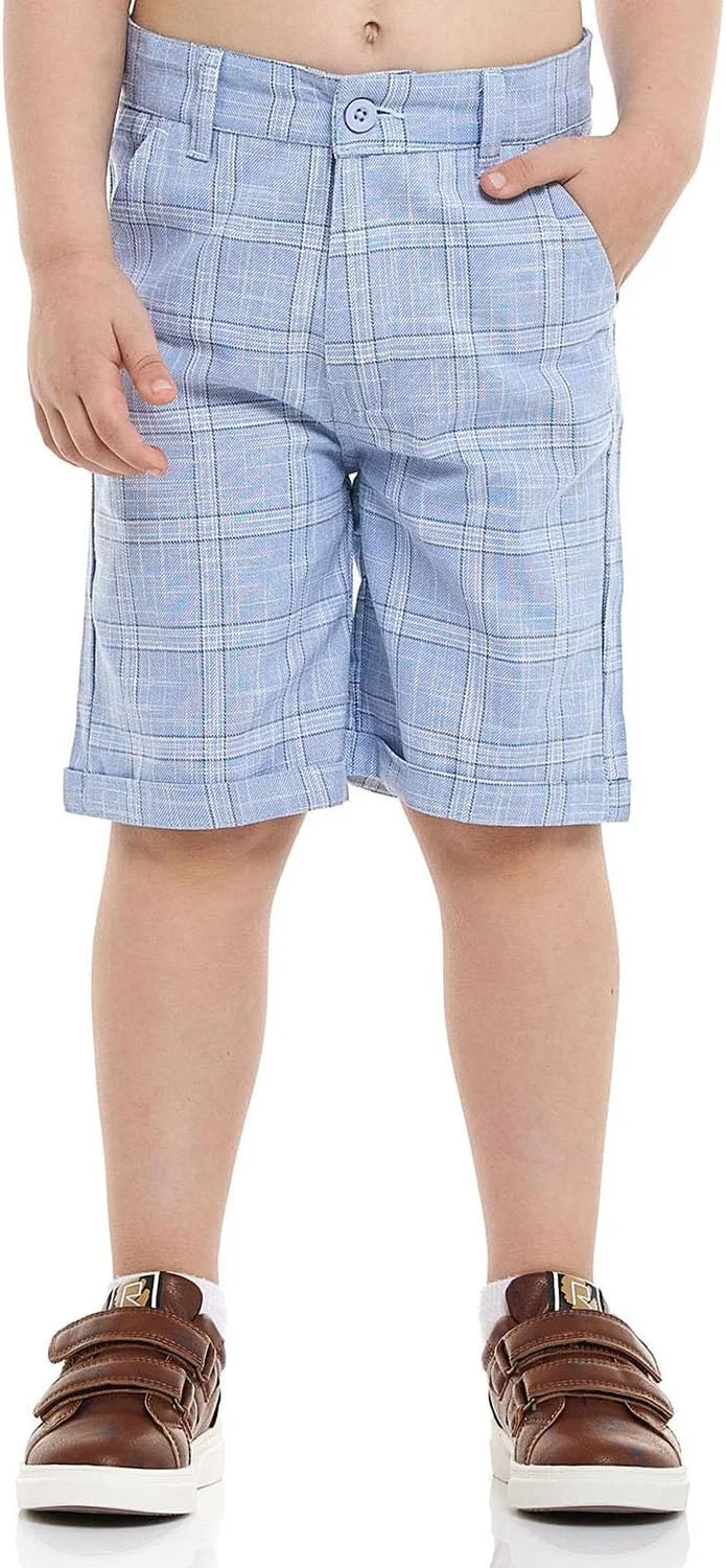 شلوارک چهارخانه پسرانه آر اند بی مدل 125-1345Kb402-1 با بست دکمه ای شلوارک چهارخانه پسرانه آر اند بی مدل 125-1345Kb402-1 با بست دکمه ای