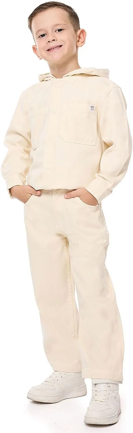 شلوار پسرانه مدل 125-1345Kb125-1، راسته و راحت با بست دکمه ای