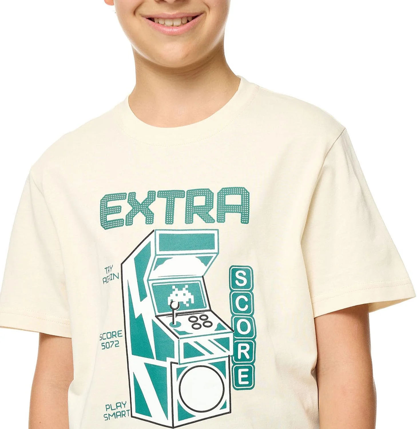 تی شرت پسرانه طرح دار یقه گرد و آستین کوتاه آر اند بی مدل 125-1163TB229-1