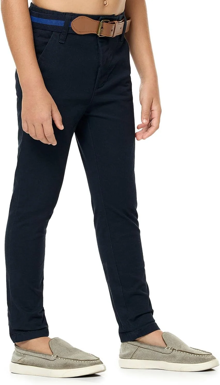 شلوار کتان پسرانه ساده با بست دکمه ای