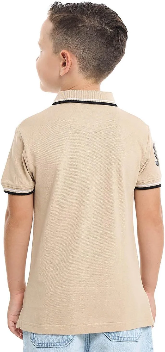 تی شرت پولو پسرانه طرح دار آستین کوتاه