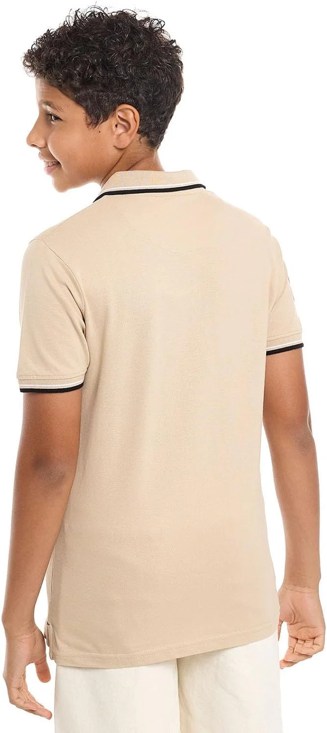 تی شرت پولو پسرانه R&B مدل 125-0145TB120-4 طرح دار آستین کوتاه