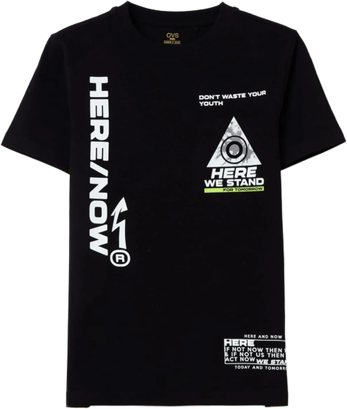 تی شرت نخی پسرانه طرح دار OVS