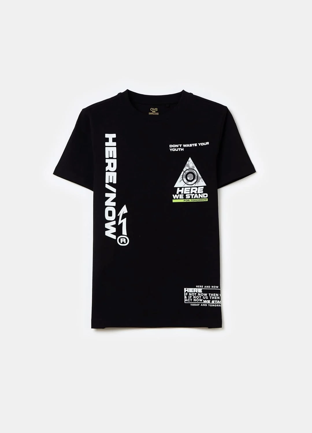 تی شرت نخی پسرانه طرح دار OVS