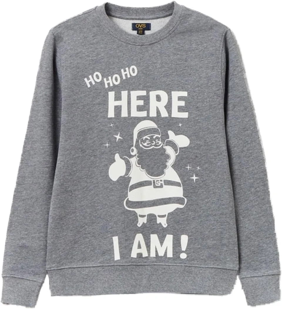 سویشرت پسرانه OVS از جنس پنبه با طرح کریسمس