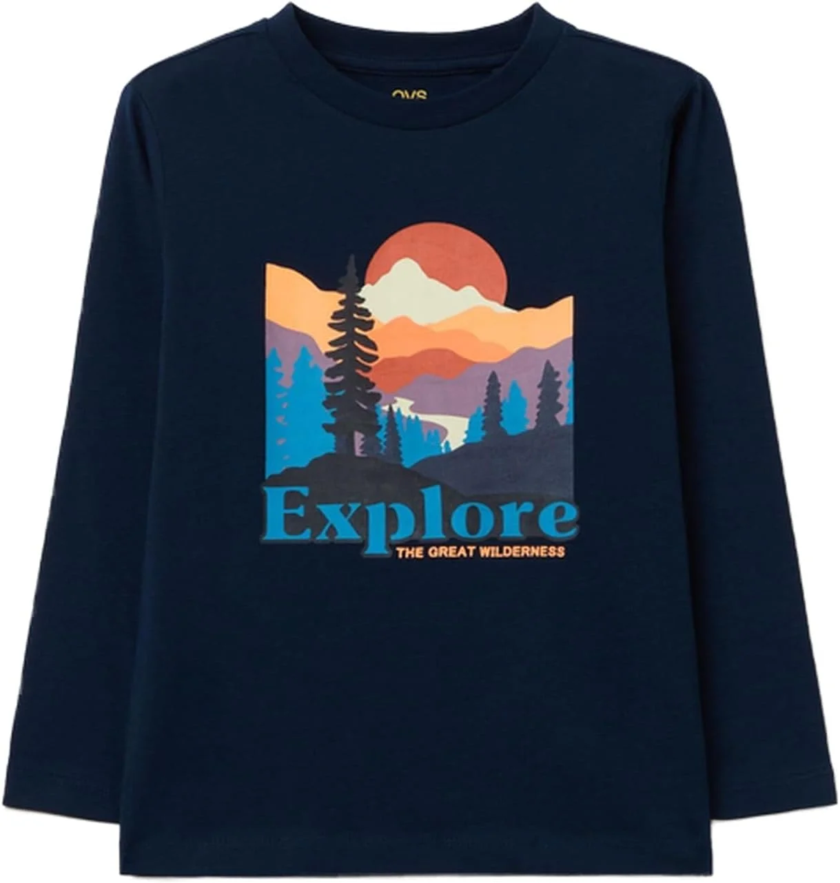 تی شرت آستین بلند پسرانه OVS با طرح چاپی