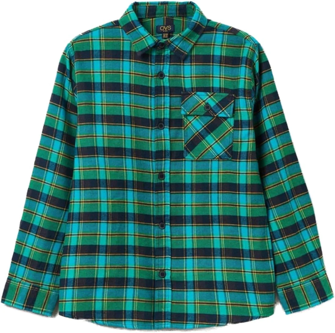 پیراهن پسرانه نخی OVS با طرح چهارخانه