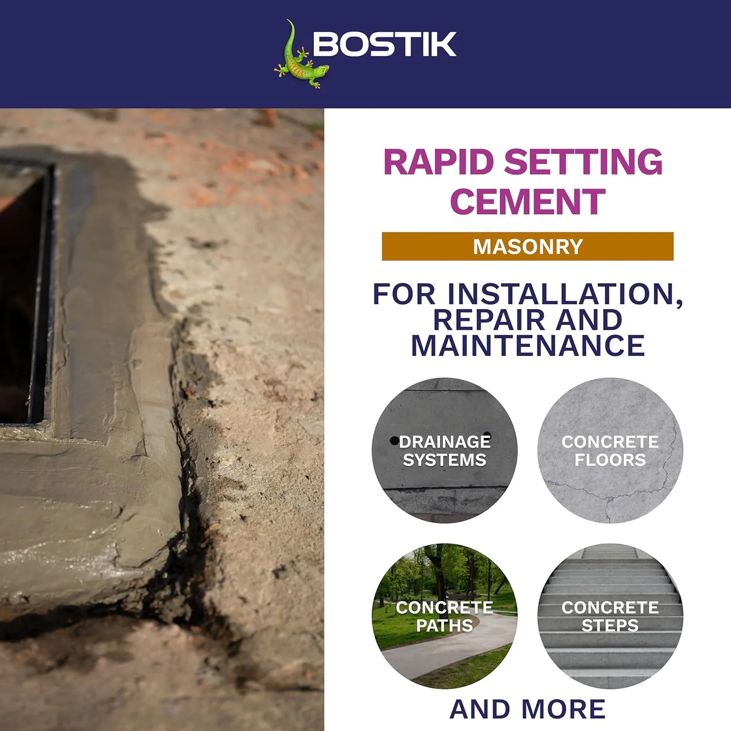 سیمان زودگیر بوستیک 5 کیلوگرمی - ملات ترمیمی ضد آب با گیرش سریع 20 دقیقه ای - مخلوط آماده، فقط آب اضافه کنید - قوی و بادوام - برای تعمیرات زهکشی و تثبیت بتن - استفاده در فضای داخلی و خارجی سیمان زودگیر بوستیک 5 کیلوگرمی - ملات ترمیمی ضد آب با گیرش سریع 20 دقیقه ای - مخلوط آماده، فقط آب اضافه کنید - قوی و بادوام - برای تعمیرات زهکشی و تثبیت بتن - استفاده در فضای داخلی و خارجی