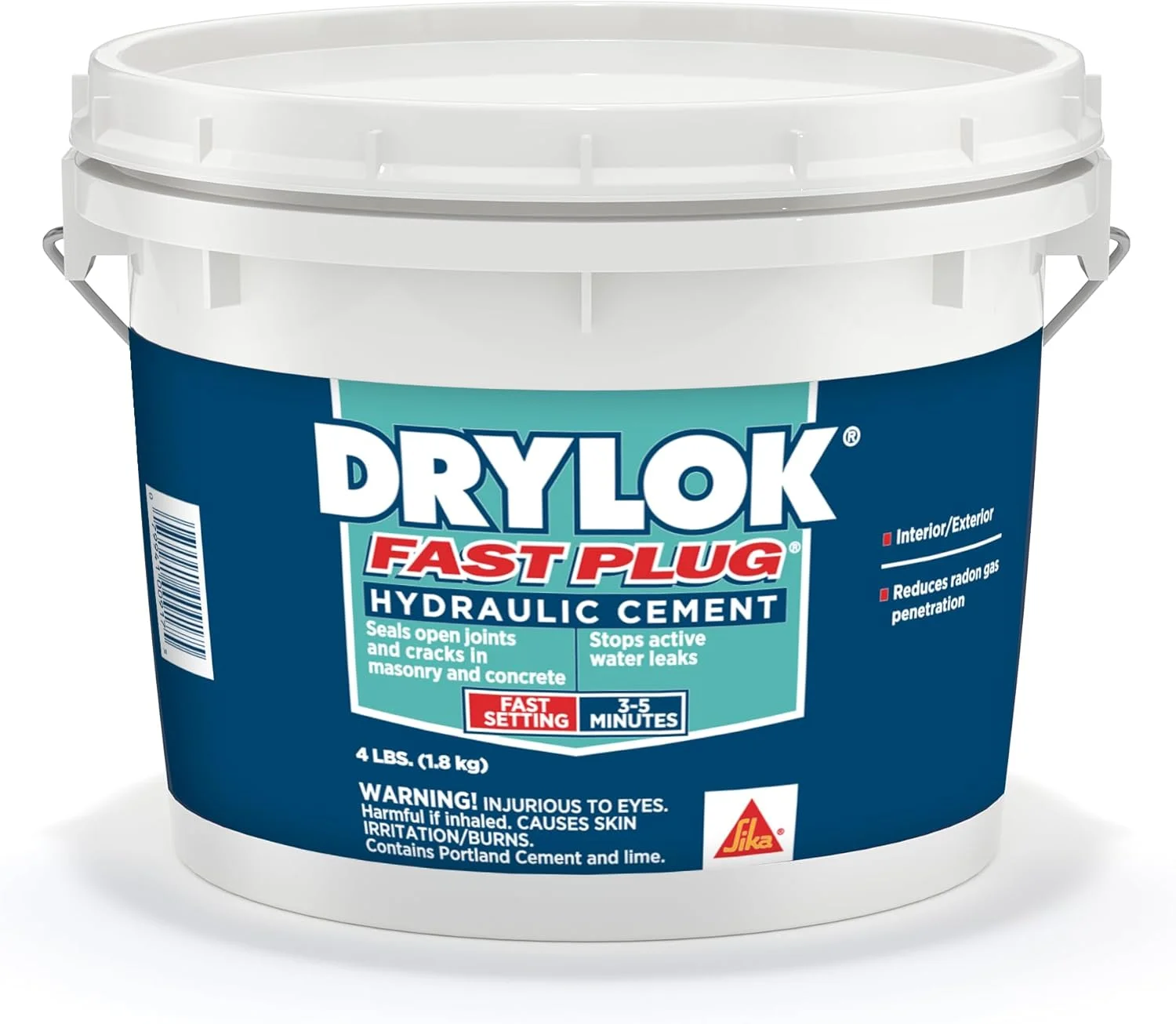 سیمان هیدرولیک DRYLOK 00917، ضد آب، 4 پوند، خاکستری