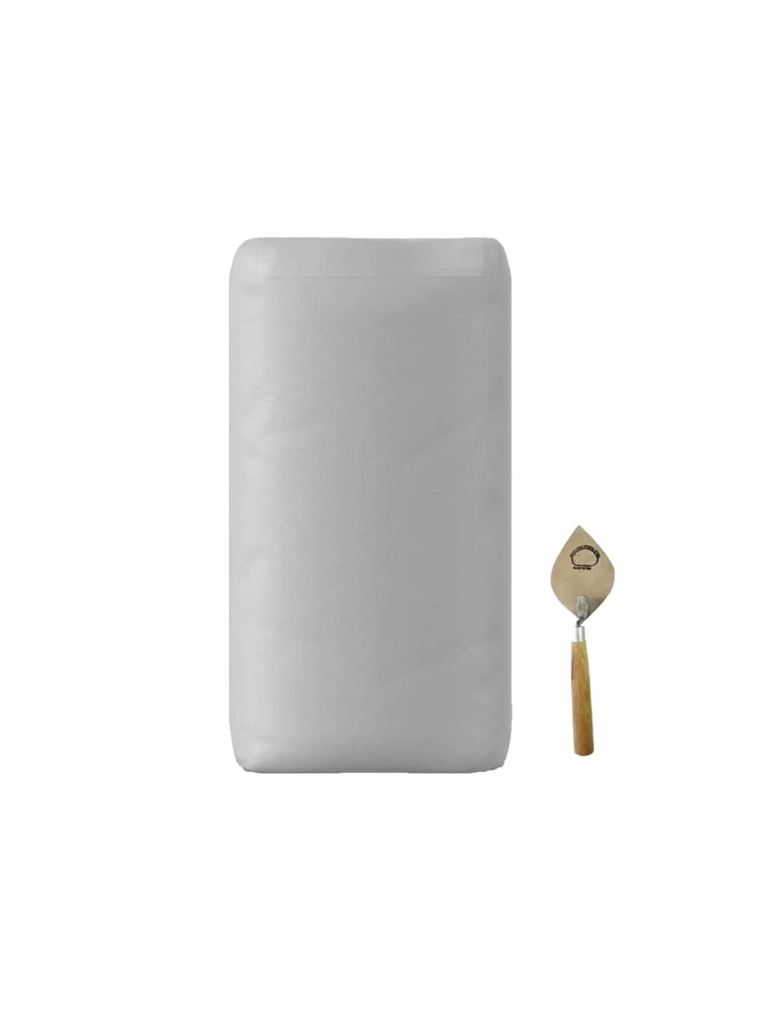 سیمان سفید - پودر سیمان سفید بسته 5 کیلوگرمی به همراه ماله بنایی