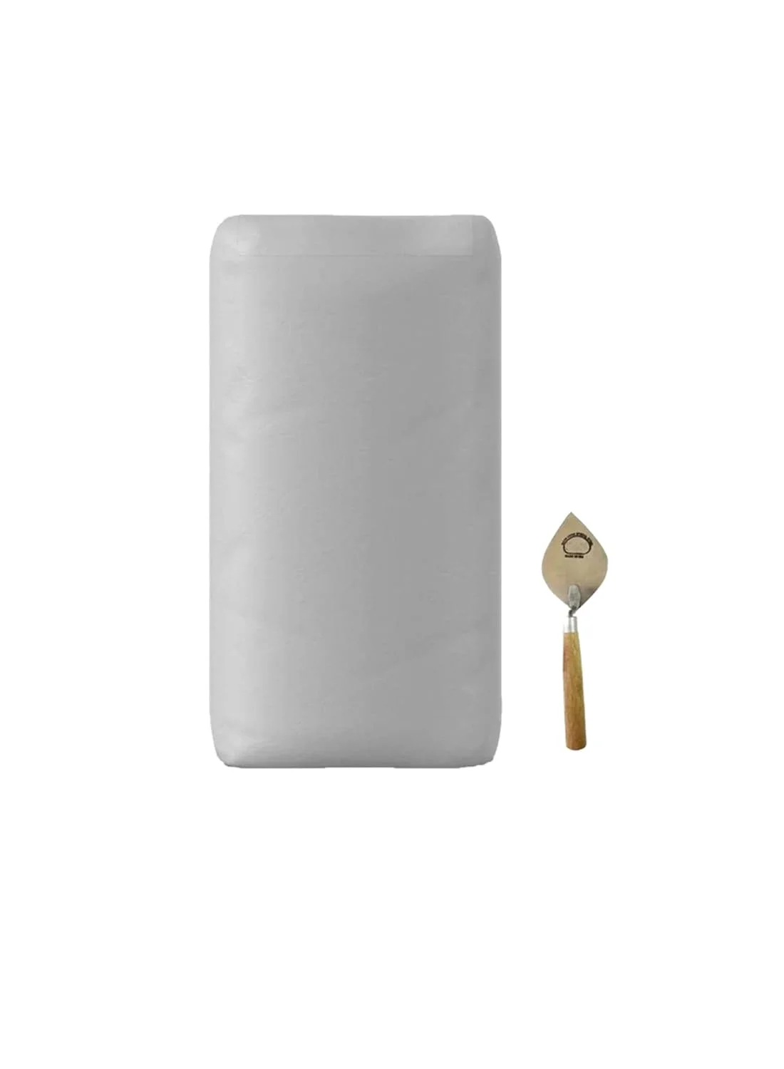 سیمان سفید - پودر سیمان سفید بسته 5 کیلوگرمی به همراه ماله بنایی