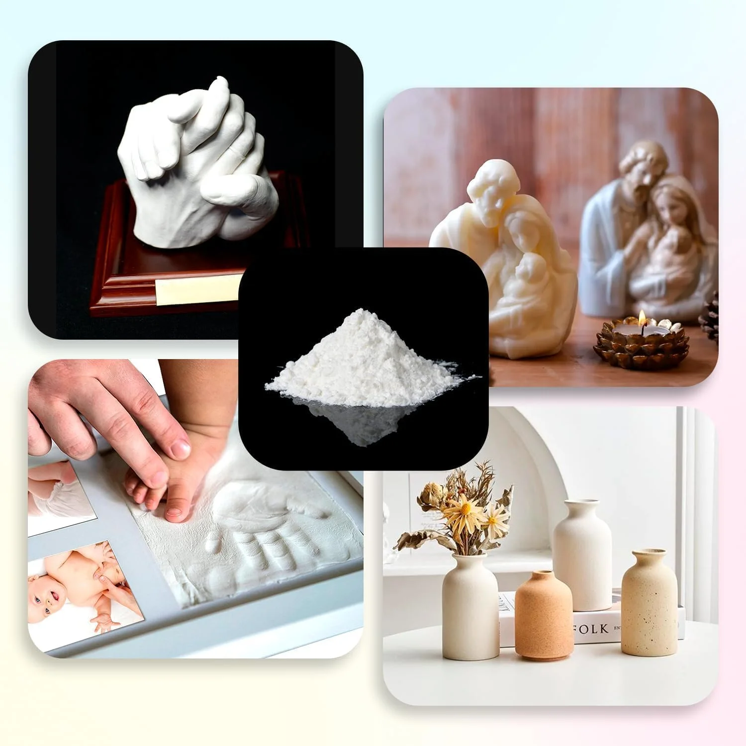 پودر گچ – پودر گچ مناسب برای سفالگری، قالب گیری، صنایع دستی، تعمیرات و پروژه های DIY، ۱ کیلوگرم - KYLAQ پودر گچ – پودر گچ مناسب برای سفالگری، قالب گیری، صنایع دستی، تعمیرات و پروژه های DIY، ۱ کیلوگرم - KYLAQ