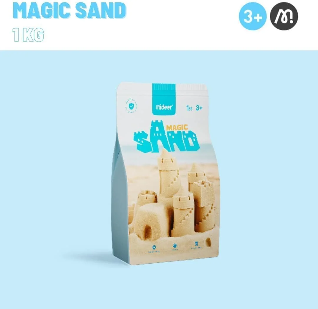 شن جادویی Mideer، شن جنبشی برای بازی در فضای داخلی و خارجی، شن بازی نرم و قالب پذیر برای پسران و دختران 3 تا 12 ساله (1 کیلوگرم) شن جادویی Mideer، شن جنبشی برای بازی در فضای داخلی و خارجی، شن بازی نرم و قالب پذیر برای پسران و دختران 3 تا 12 ساله (1 کیلوگرم)