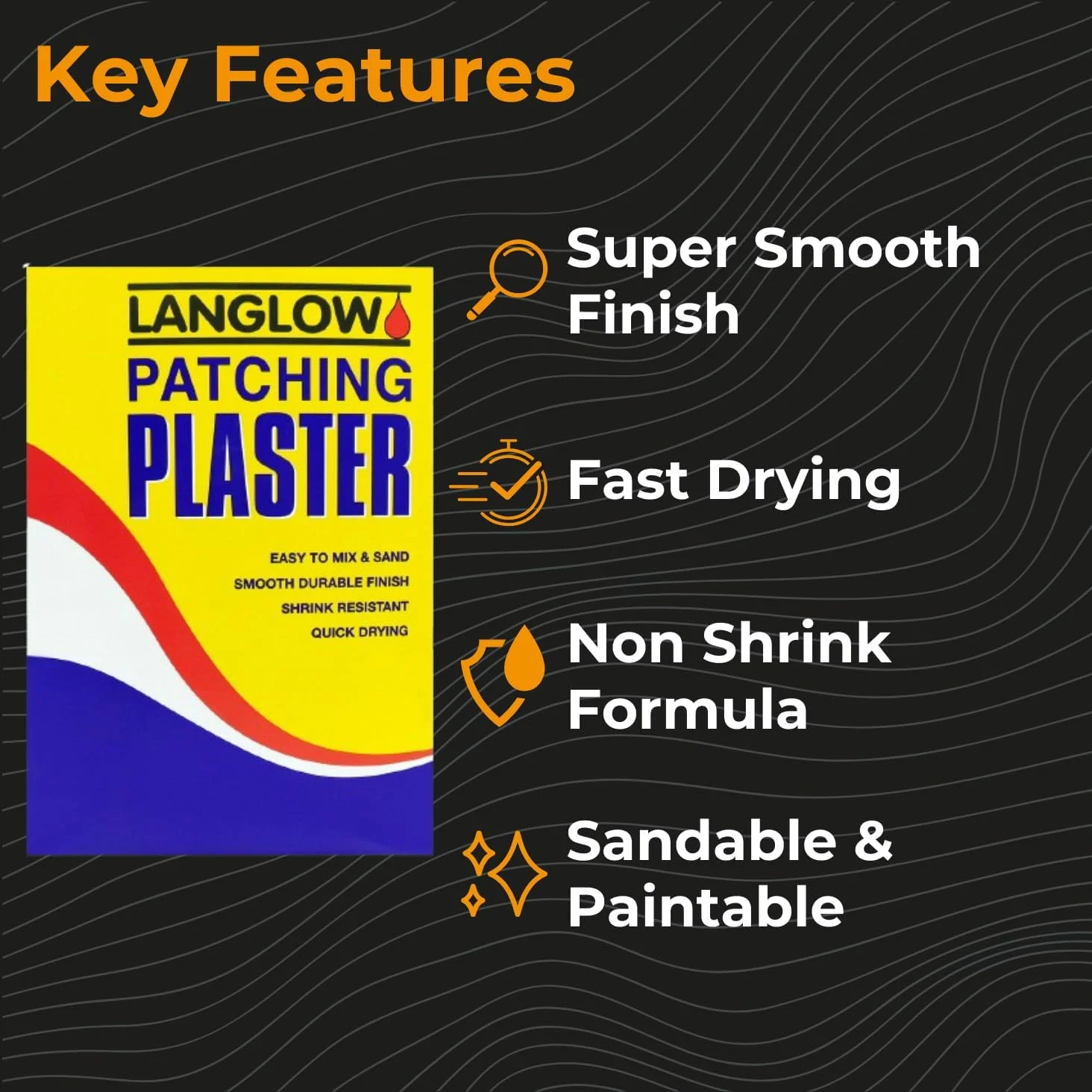 ملات ترمیمی لنگلو پلاسٹر Palace مدل Patching وزن ۱.۵ کیلوگرم (۶۴-۱۶) ملات ترمیمی لنگلو پلاسٹر Palace مدل Patching وزن ۱.۵ کیلوگرم (۶۴-۱۶)